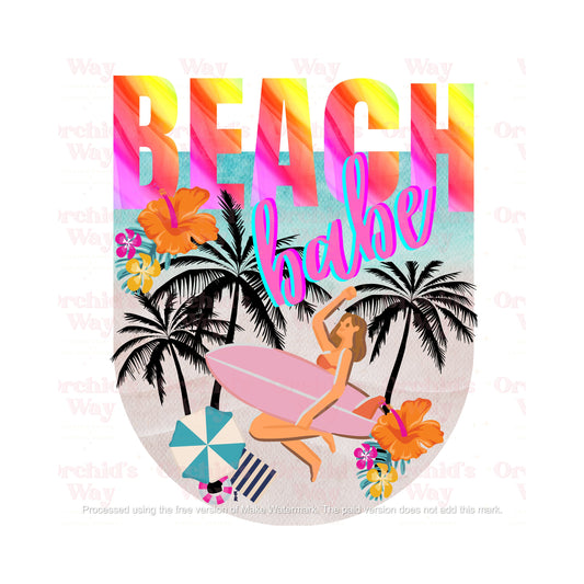 Beach Babe | Surfer Girl | PNG and SVG files | Digital Download | Instant Download | 300 DPI